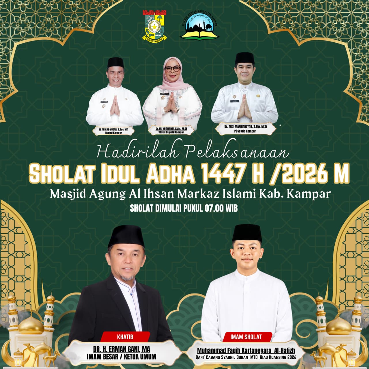 Pemda Kampar Beri Ruang Qori dan Qori’ah Tampil di Berbagai Kegiatan Keagamaan